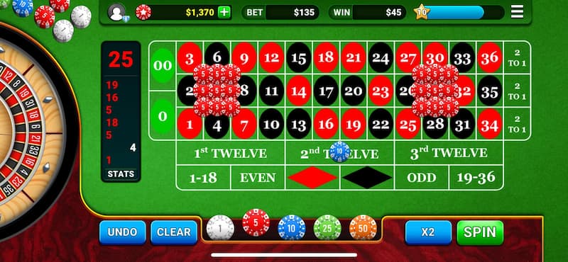 ván bài roulette